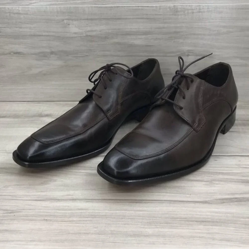 Sarar Dress Shoes Men's EU 44 Brown Leather Derby Oxford Lace Up
